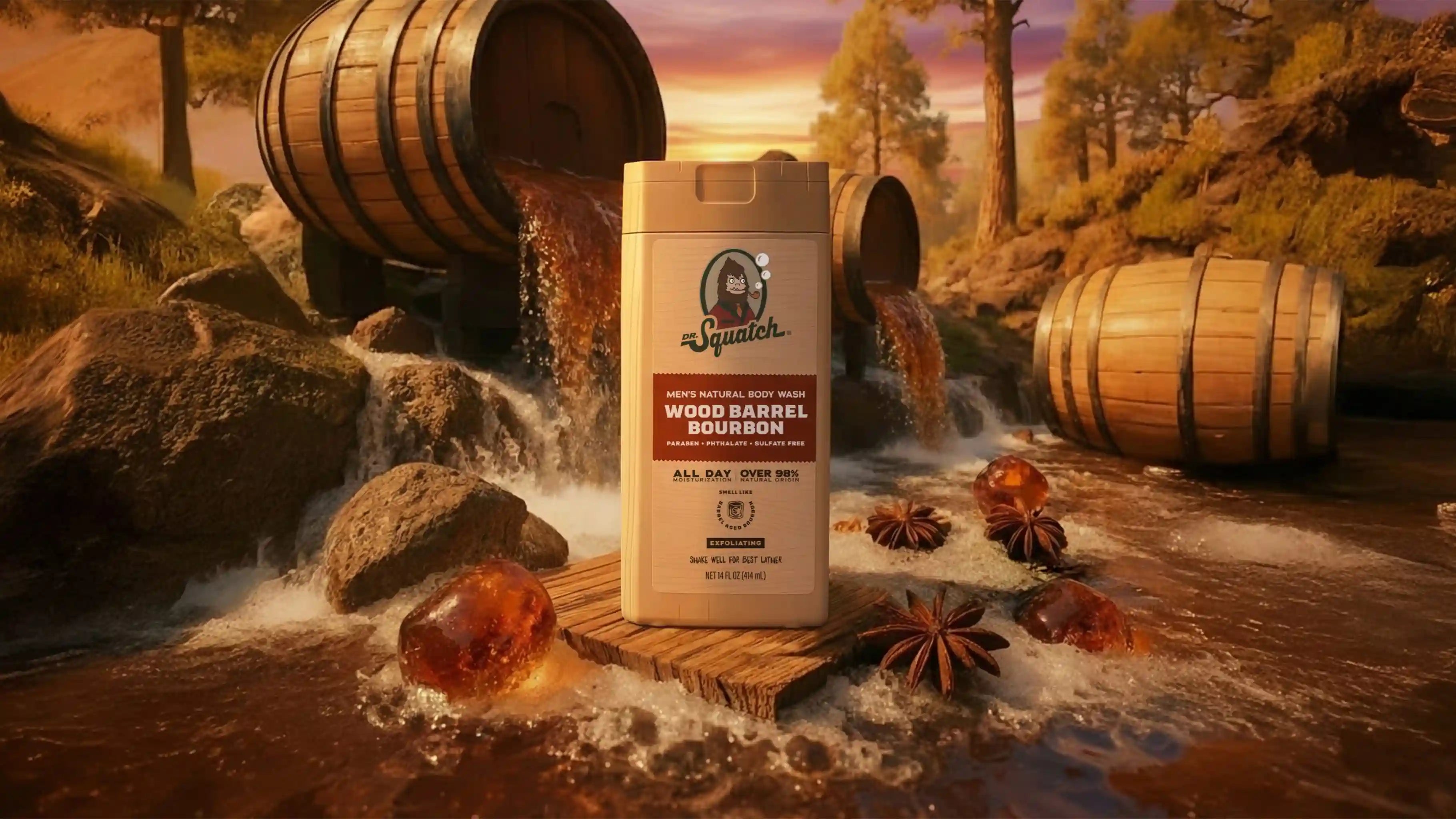 14 oz Wood Barrel Bourbon Body Wash Secondary image