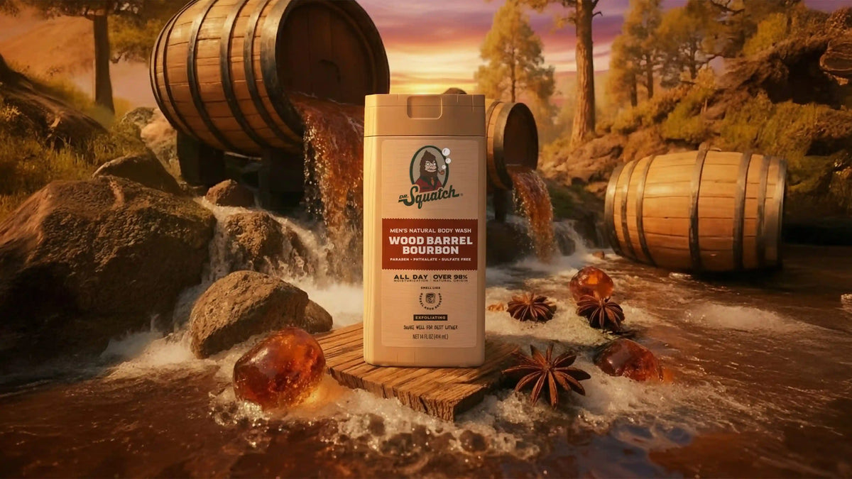 14 oz Wood Barrel Bourbon Body Wash